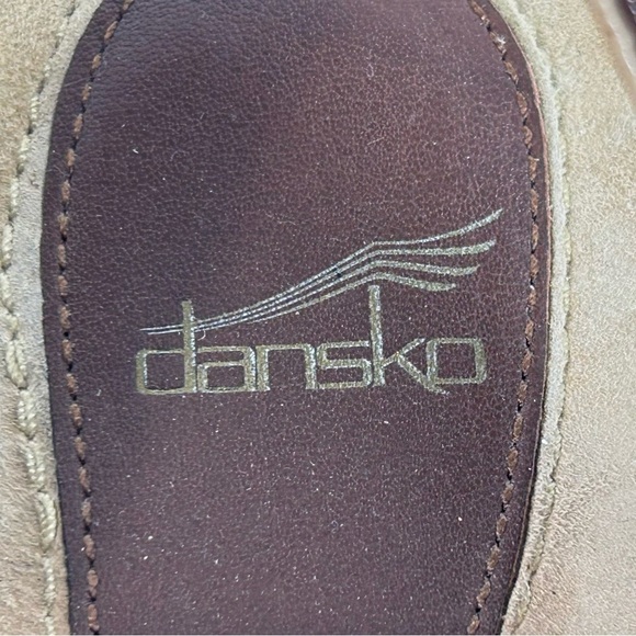 Dansko Brown Leather Sandals with Cork Wedge - Picture 7 of 8